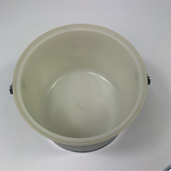 VTG KROMEX ICE BUCKET METAL&GREEN GRAIN COLOR WOODEN HANDLE & KNOB W/ICE TONGS - Picture 13 of 14